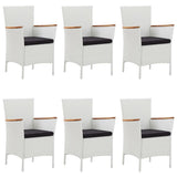 7 Piece Garden Dining Set - 45-Degree Angle