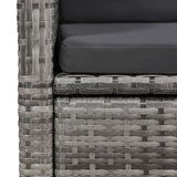 5 Piece Garden Dining Set Grey - Close-Up Angle