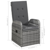 5 Piece Garden Dining Set Grey - Extra Image
