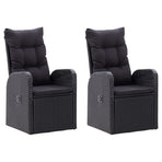 5 Piece Garden Dining Set Black