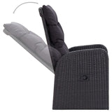 5 Piece Garden Dining Set Black - Extra Image