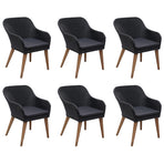 7 Piece Garden Dining Set Black