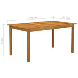 5 Piece Garden Dining Set Grey - Extra Image