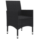9 Piece Garden Dining Set Black - Extra Image