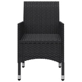 9 Piece Garden Dining Set Black - Extra Image