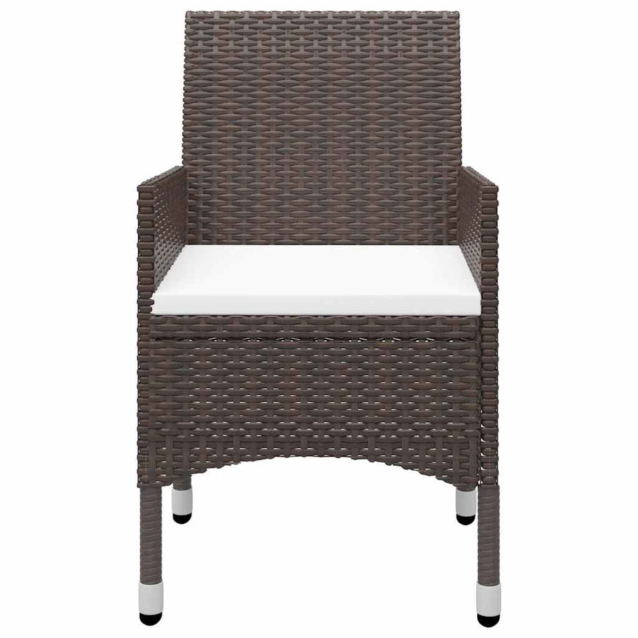 11 Piece Garden Dining Set Brown
