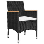 11 Piece Garden Dining Set Black