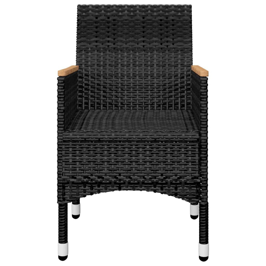 11 Piece Garden Dining Set Black