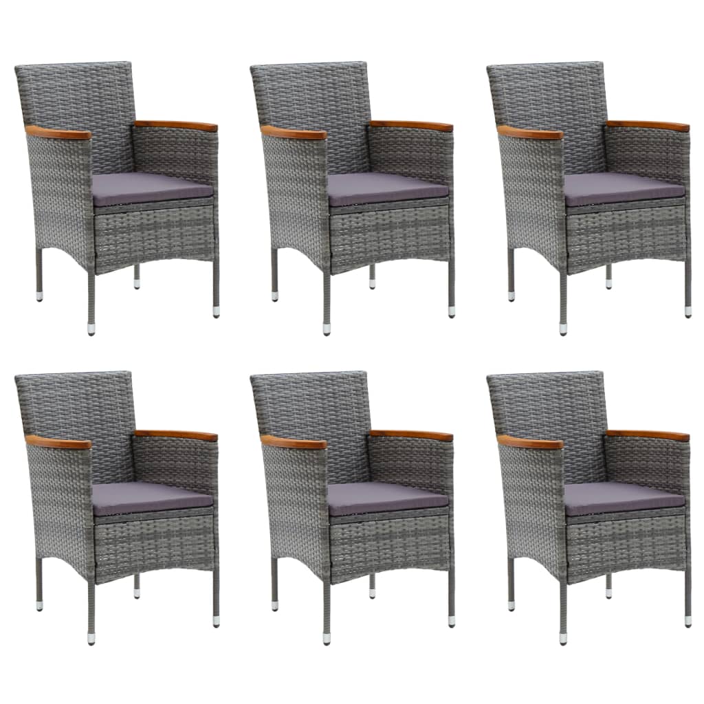 11 Piece Garden Dining Set Grey