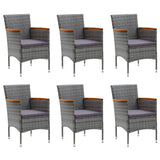 11 Piece Garden Dining Set Grey