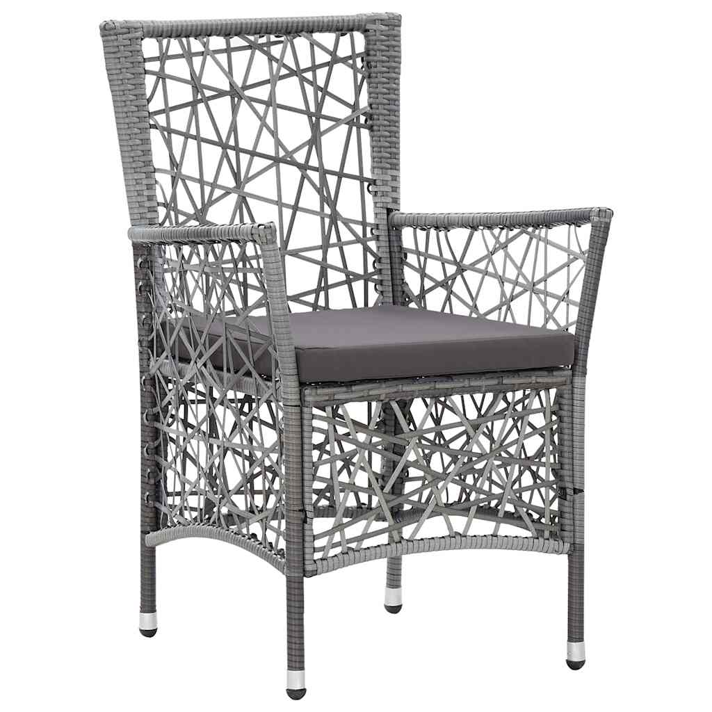 7 Piece Garden Dining Set Grey