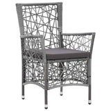 7 Piece Garden Dining Set Grey