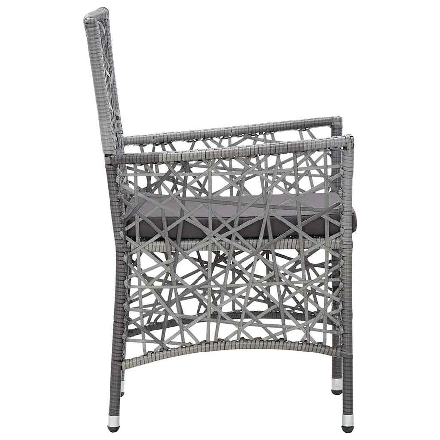 7 Piece Garden Dining Set Grey