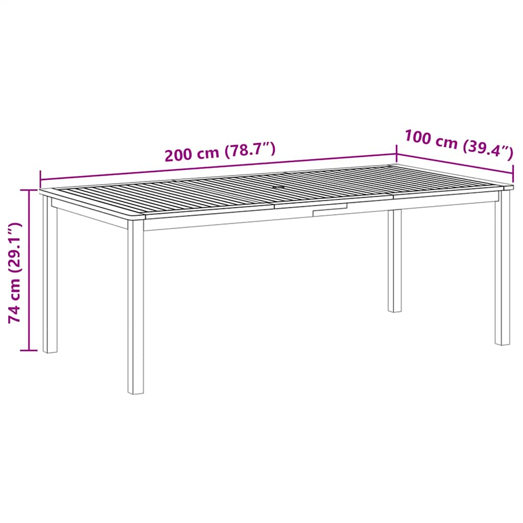 7 Piece Garden Dining Set Grey