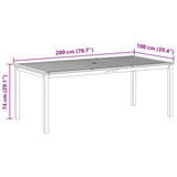 7 Piece Garden Dining Set Grey