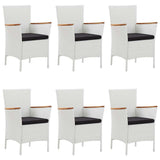 7 Piece Garden Dining Set - 45-Degree Angle