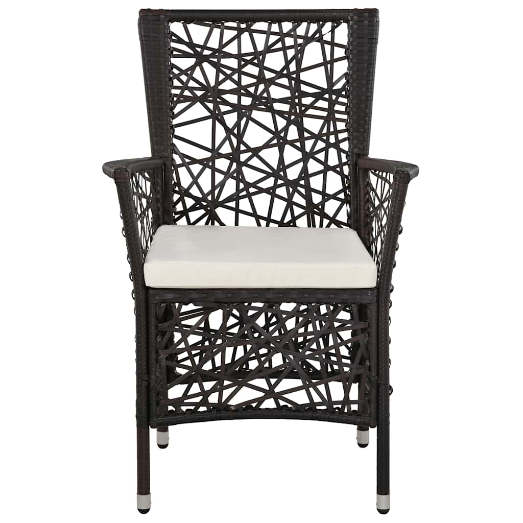 9 Piece Garden Dining Set Brown