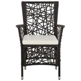 9 Piece Garden Dining Set Brown