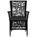 9 Piece Garden Dining Set Black