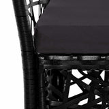 9 Piece Garden Dining Set Black