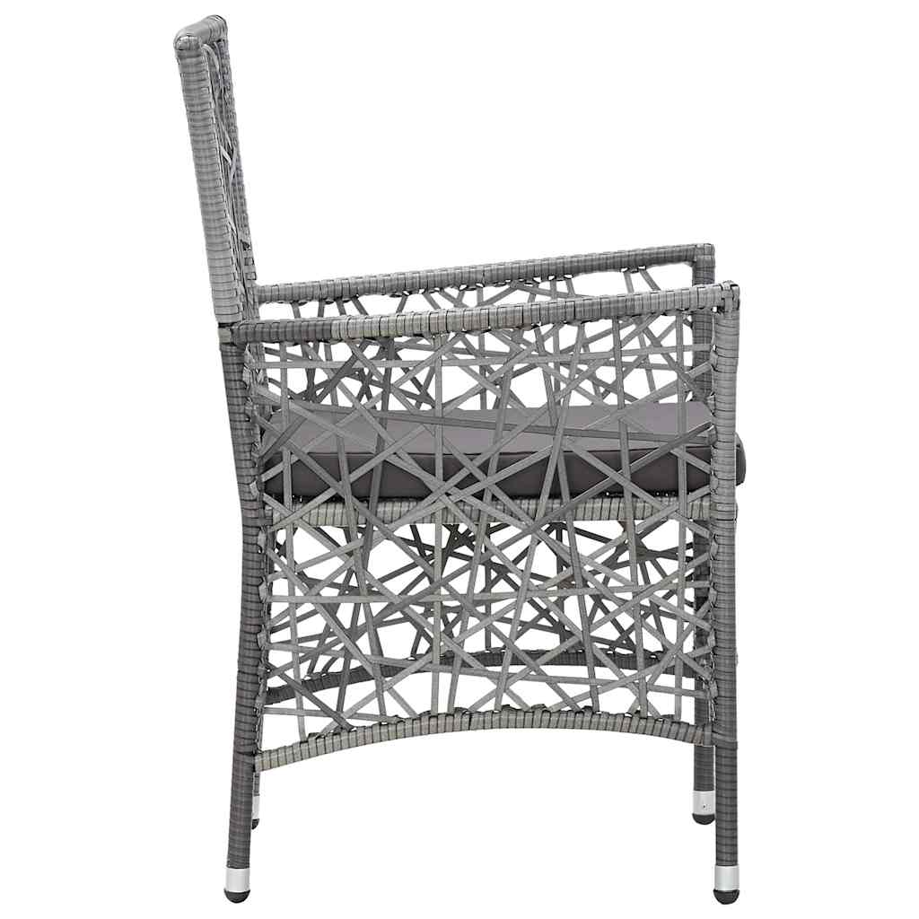 9 Piece Garden Dining Set Grey