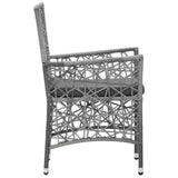 9 Piece Garden Dining Set Grey