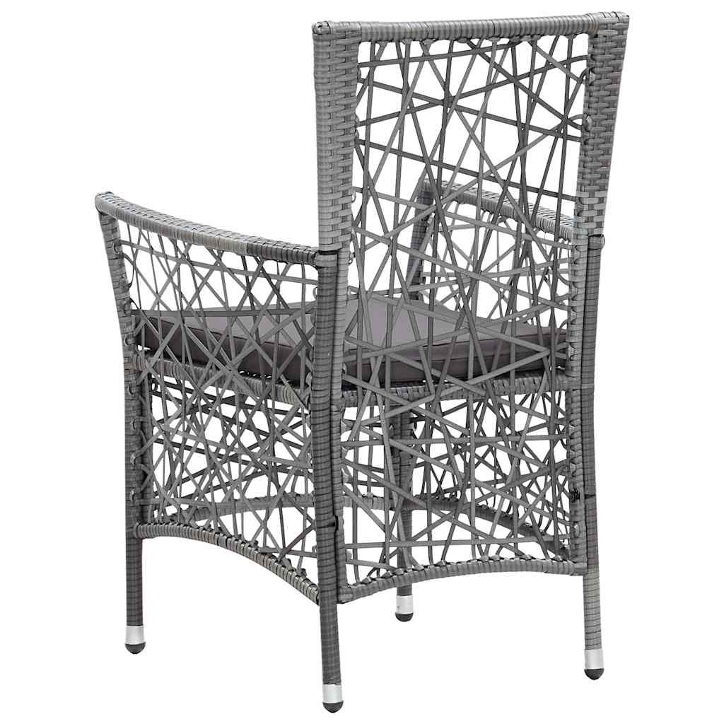 9 Piece Garden Dining Set Grey