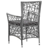9 Piece Garden Dining Set Grey