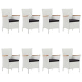 9 Piece Garden Dining Set - 45-Degree Angle