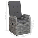9 Piece Garden Dining Set Grey - Extra Image