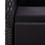 9 Piece Garden Dining Set Black - Low Angle