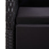 7 Piece Garden Dining Set Black