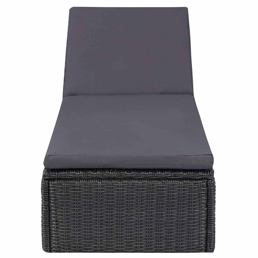 9 Piece Garden Dining Set Black
