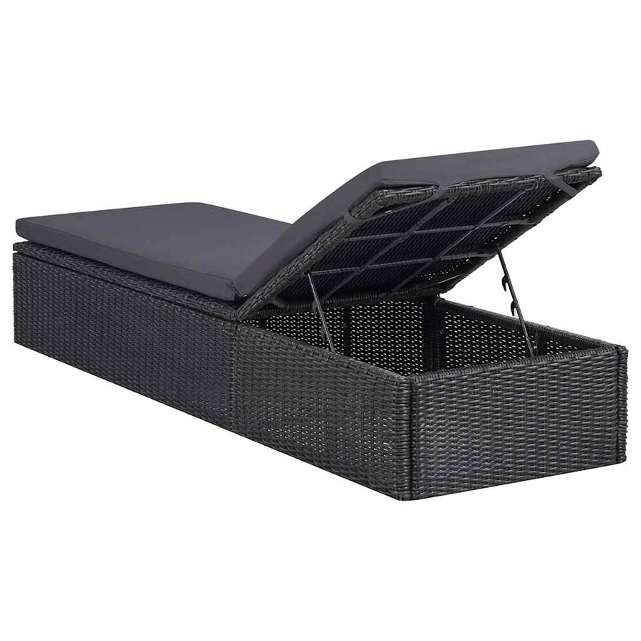 9 Piece Garden Dining Set Black