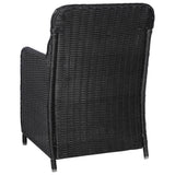 9 Piece Garden Dining Set Black - Extra Image