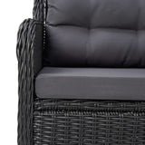 9 Piece Garden Dining Set Black