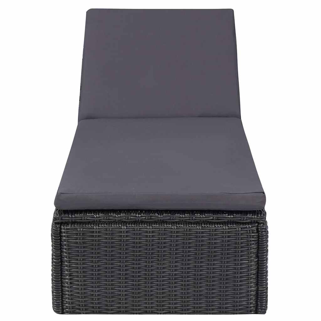 9 Piece Garden Dining Set Black