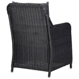 9 Piece Garden Dining Set Black