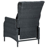 9 Piece Garden Dining Set Dark Grey - Close-Up Angle