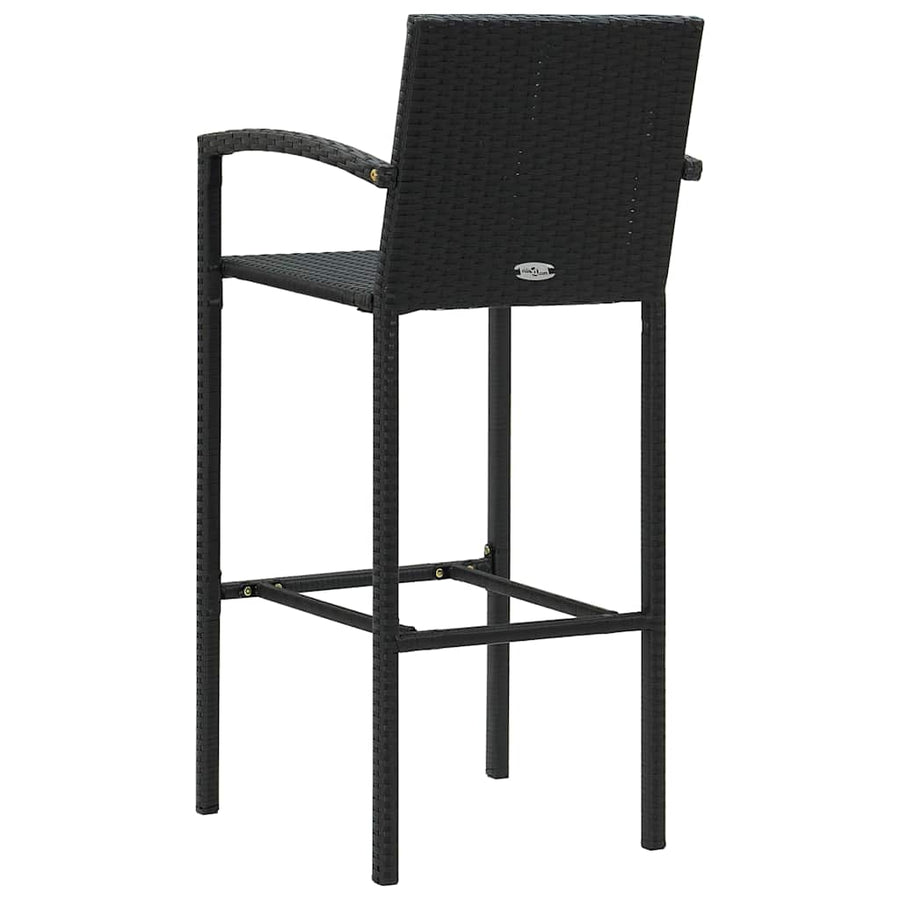 5 Piece Garden Bar Set Black
