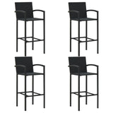 5 Piece Garden Bar Set Black - Low Angle
