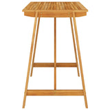5 Piece Garden Bar Set with Cushions Brown - 45-Degree Angle