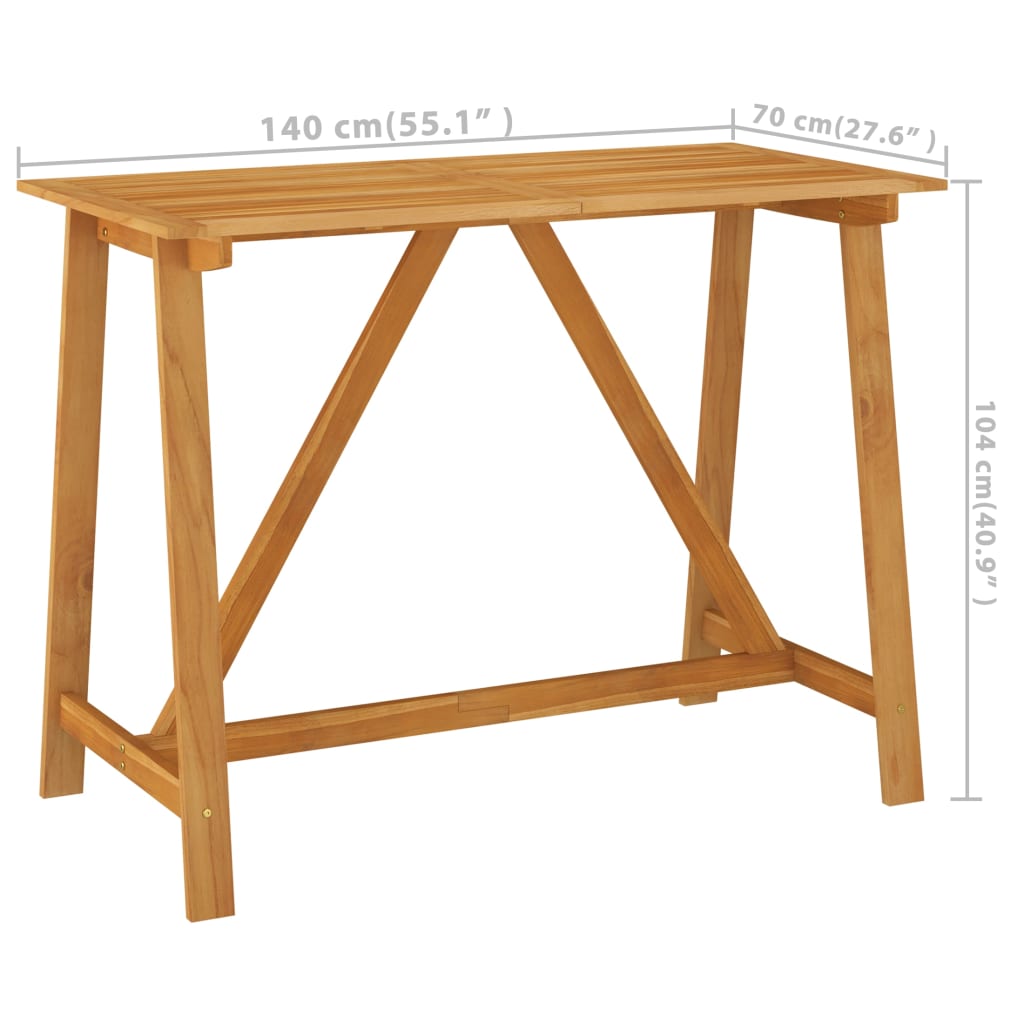 5 Piece Garden Bar Set with Cushions Brown