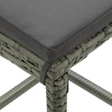 5 Piece Garden Bar Set with Cushions Grey - Extra Image