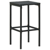 7 Piece Garden Bar Set with Cushions Black - Extra Image