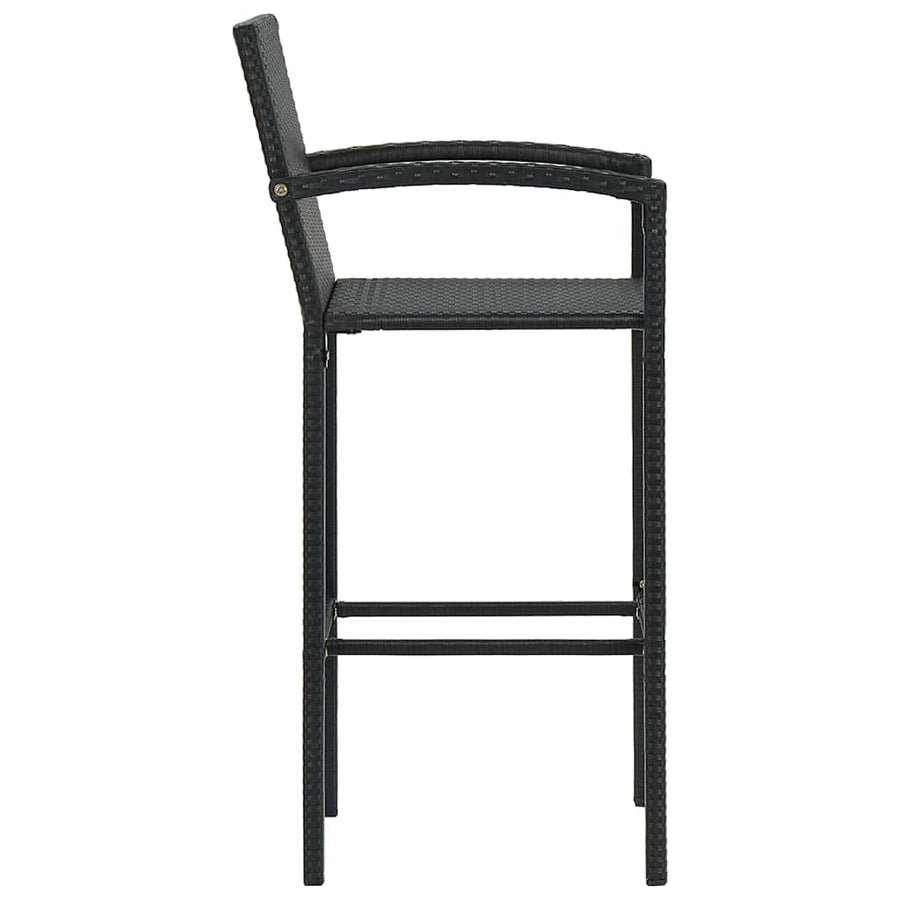 5 Piece Garden Bar Set Black