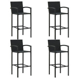 5 Piece Garden Bar Set Black - Low Angle