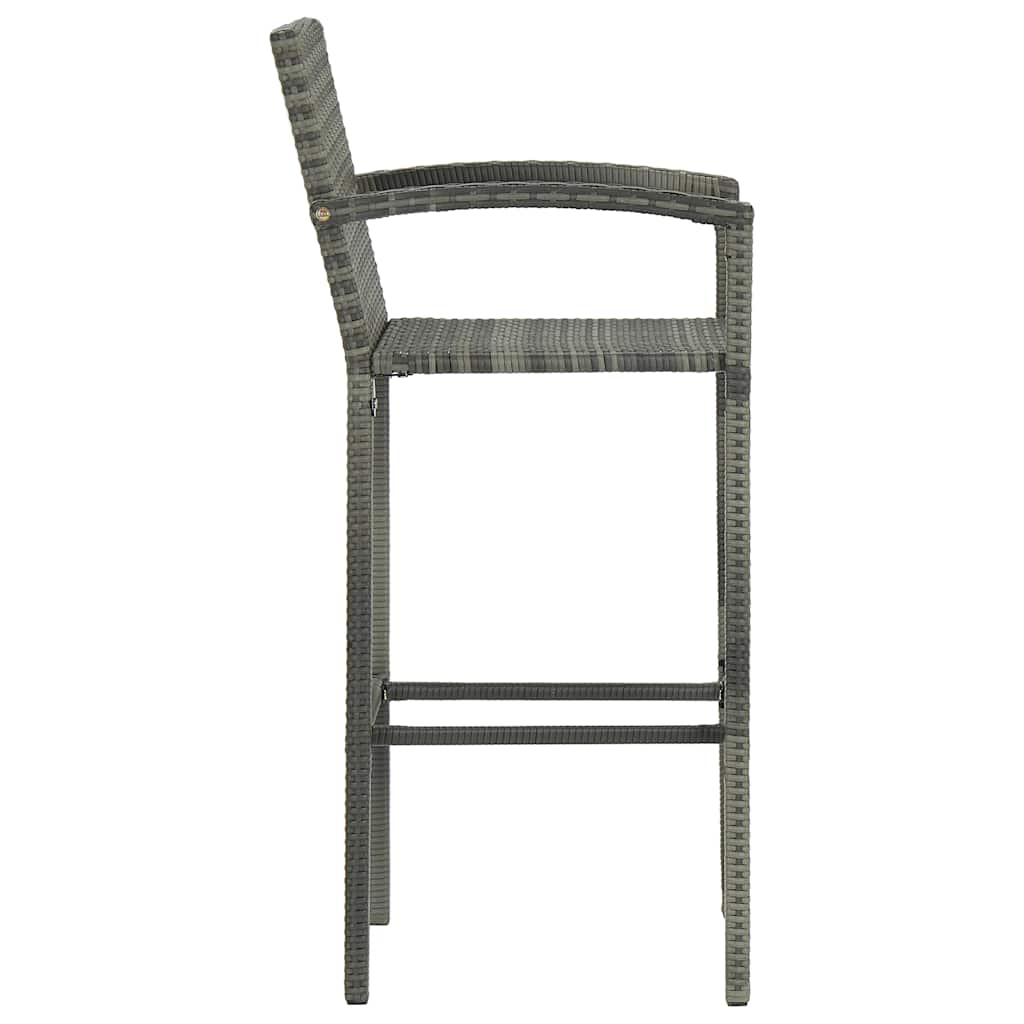 5 Piece Garden Bar Set Grey