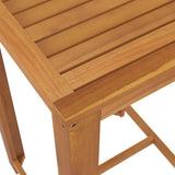 5 Piece Garden Bar Set with Cushions Grey - Rear View