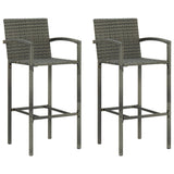 3 Piece Garden Bar Set Grey - Close-Up Angle